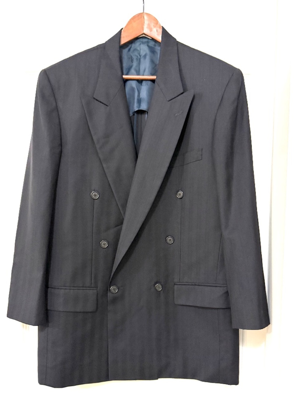 Vintage BOSCO Suit Jacket Loro Piana Wool Size US40R